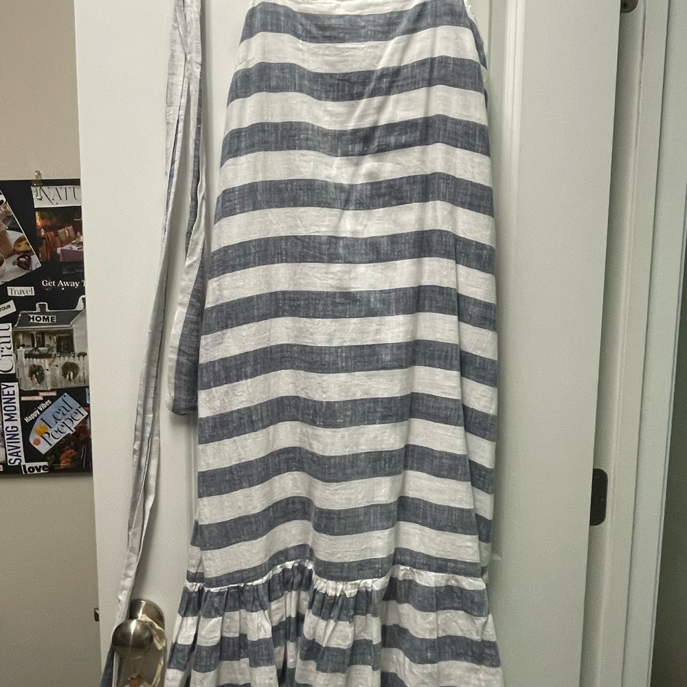 Striped Blue and White Women's Skirt